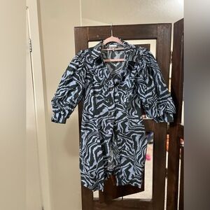 Ganni Zebra Print Dress